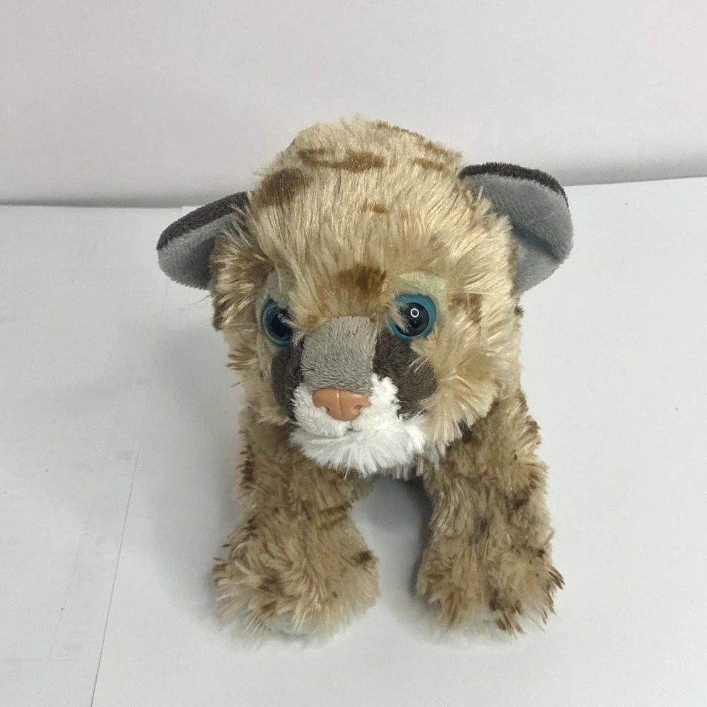 Wild Republic Baby Cougar Cub SOFT Blue Eyes Realistic Stuffed Plush 12"